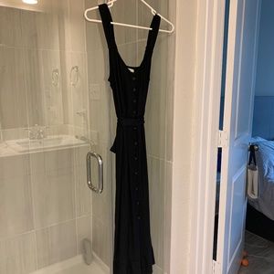 Casual long black dress